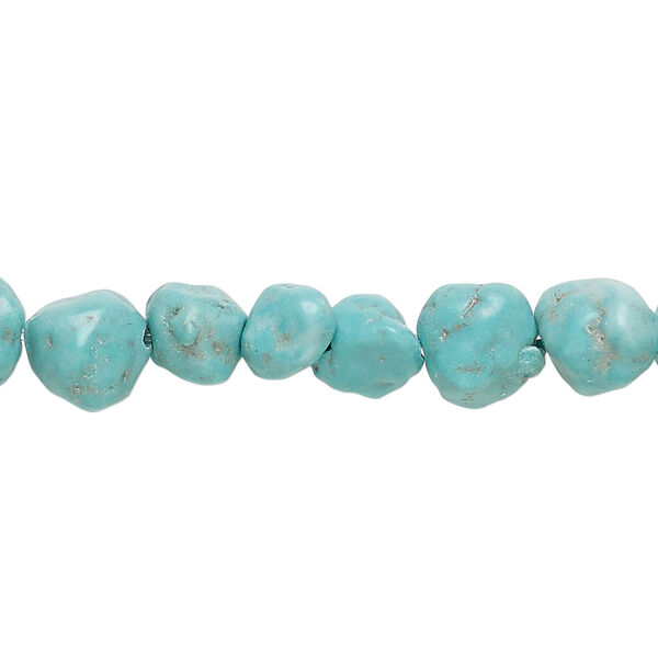 Turquoise / magnesite / resin 1pkg1, nugget bead 15 inch mini image number 0