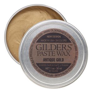 Wax paste, Gilders Paste®, pkg/1-ounce tin, antique gold.