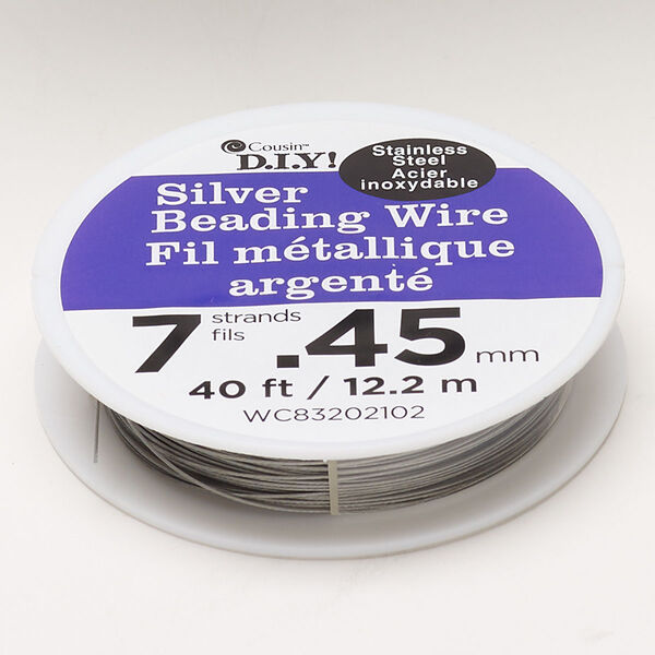 Wire, stainless steel, pkg/40 feet, 0.45mm 7-strand. image number 0
