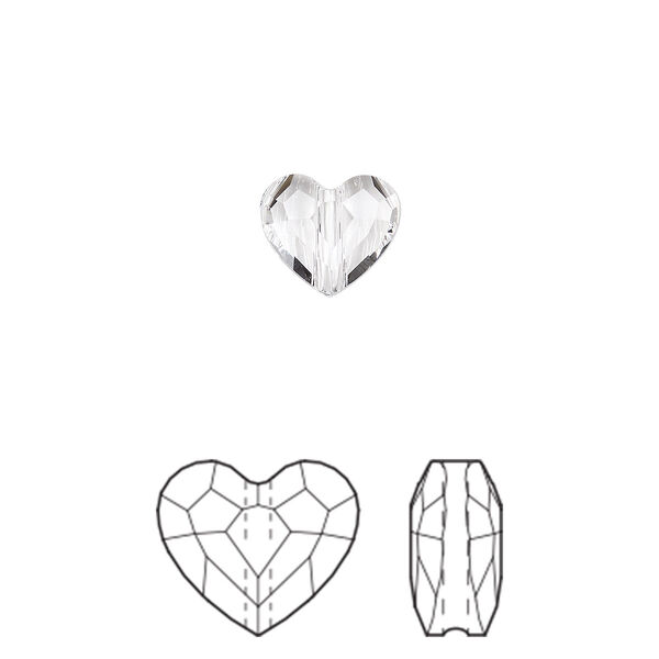 Bead 4pk crystal, Crystal Passions® 8mm love 5741 image number 0