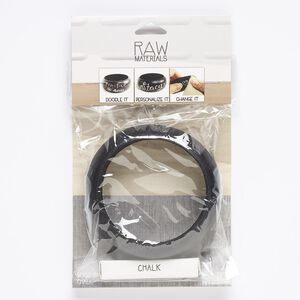 Bracelet, bangle, chalk and painted Korean boxwood, black, 31mm wide, 8 inches. Sold individually.