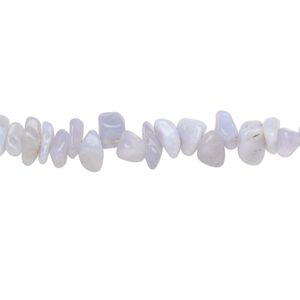 Blue chalcedony 1pkg1, chip bead natural 36 inch small
