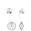 Drop 12pk aquamarine shimmer, Crystal Passions® 8mm pendant mini disk 6428 image number 0