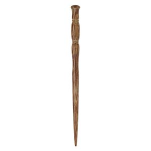 Hair stick, coconut wood (natural), pkg/1, dark brown and brown, 7-1/2 inches.