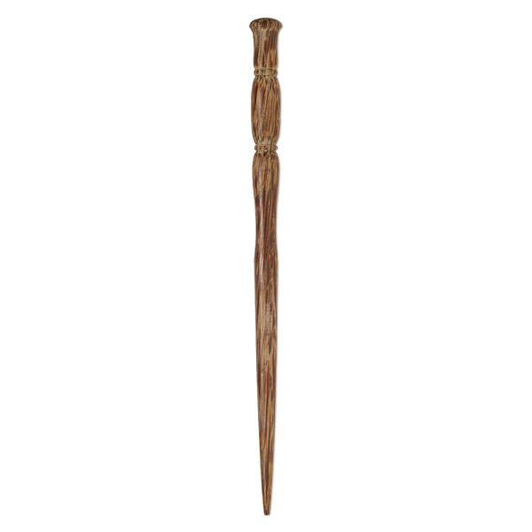 Hair stick, coconut wood (natural), pkg/1, dark brown and brown, 7-1/2 inches. image number 0