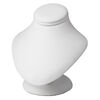 Leatherette mini-pedestal display, white. 3-1/2in wide x 3-1/4in deep x 3-3/4in high. Sold individually. image number 0