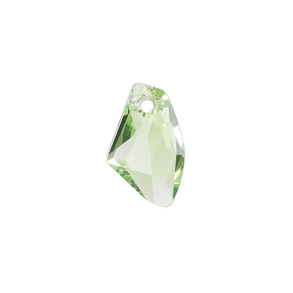 Drop 1pk peridot, Crystal Passions® 19x11mm pendant galactic vertical 6656 image number 0