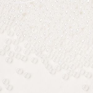 Seed bead, Preciosa Ornela Czech glass, pkg/50g, #8 rocaille, opaque luster alabaster, (57102).