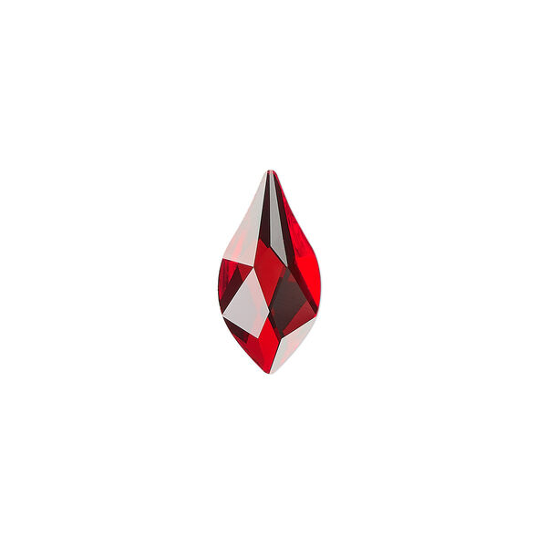 Flat back 72pk light Siam foil back, Swarovski® 14x7mm flame 2205 image number 0