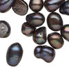 Freshwater pearl 1pkg2oz, mixed shapes, peacock 9-15mm cultured image number 0