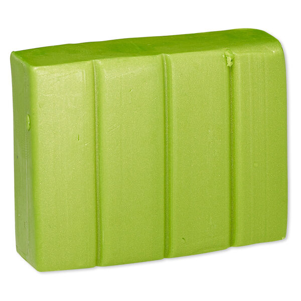 Polymer clay, Sculpey® PREMO, pkg/2 ounces, bright green pearl. image number 0
