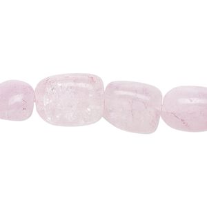 Ice flake quartz 1pkg1, crackle nugget bead 15.5-16 inch small