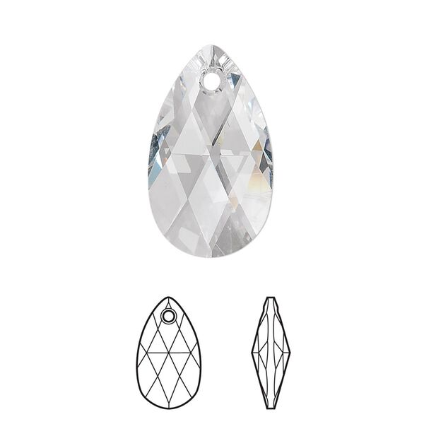 Drop 96pk crystal, Swarovski® 22x13mm pendant pear 6106 image number 0