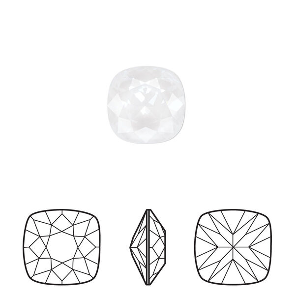 Fancy stone 2pk crystal electric white ignite LacquerPRO, Crystal Passions® 10mm cushion 4470 image number 0