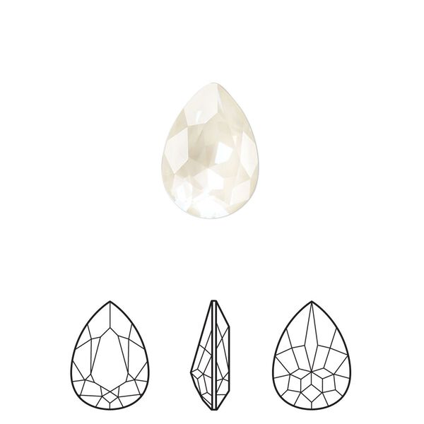 Fancy stone 144pk crystal linen ignite, Swarovski® 14x10mm pear 4320 image number 0