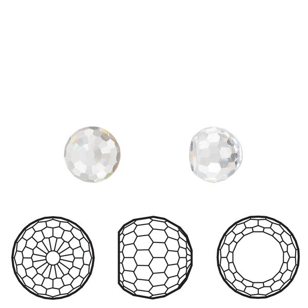 Fancy stone 144pk crystal CAL VZ, Swarovski® 8mm flat back ball 4869 image number 0