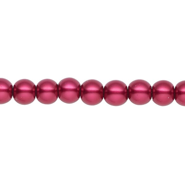 Pearl 1pk red, Celestial Crystal&reg; 6mm round 15.5-16 inch image number 0