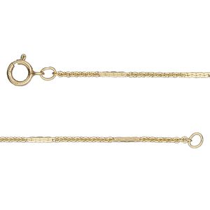 Chain 1pkg1 Gossamer™, 14Kt gold-filled, 1.4mm dapped bar and link, 16 inches with springring clasp.