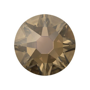Flat back 1pkg12 crystal bronze foil back, Crystal Passions&reg; 8.412-8.672mm rose round SS40 2088