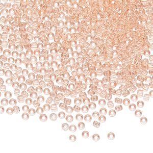 Seed bead, TOHO BEADS®, glass, pkg/50g, #11 round, transparent rosaline (TR-11-11).