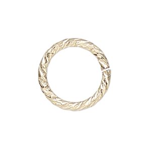 Jump ring, 14Kt gold-filled, 6mm diamond-cut round, 4.7mm inside diameter, 20 gauge. Sold per pkg of 20.
