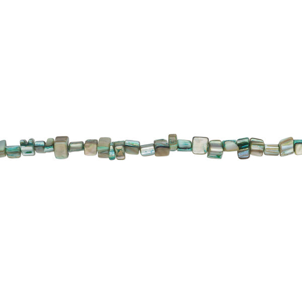 Mother-of-pearl shell 1pkg1, triangle tube bead 15 inch sea mist and soft gold 7x5mm-12x10mm image number 1