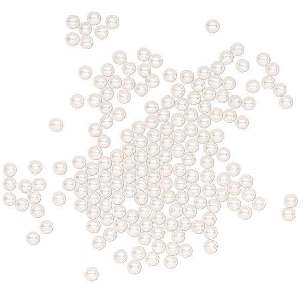Pearl 1500pk white, Crystal Passions® 2mm undrilled round 5809 image number 0