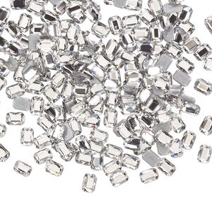 Flat back 720pk crystal foil back, Swarovski® hotfix 3.7x2.5mm emerald jewel 2602