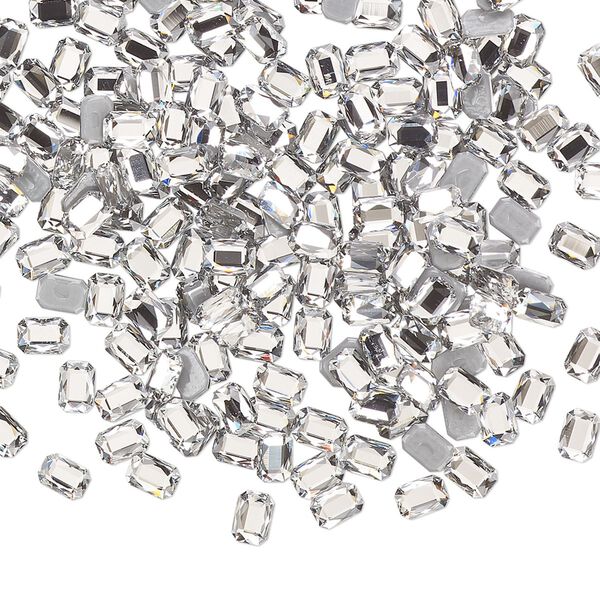 Flat back 720pk crystal foil back, Swarovski® hotfix 3.7x2.5mm emerald jewel 2602 image number 0