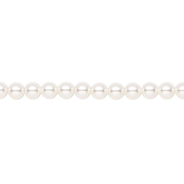 Pearl 500pk white, Crystal Passions® 4mm round 5810 image number 0