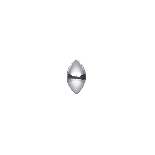 Cabochon 12pk crystal light chrome foil back, Crystal Passions® 10x5.5mm navette 2208/4 image number 0
