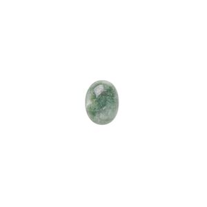 Tree agate 1pkg4, calibrated oval cab natural 8x6mm