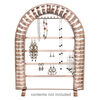 Display, necklace and earring, antique copper-finished steel, 14 x 12 x 4-inch arch with rectangles and 8 hooks, holds 36 pairs. Sold individually. image number 1