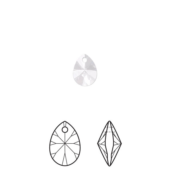 Drop 144pk crystal, Swarovski® 8x6mm pendant mini pear 6128 image number 0