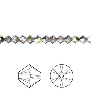 Bead 48pk crystal vitrail medium, Crystal Passions® 4mm bicone 5328