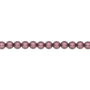 Pearl 600pk light burgundy, Preciosa Czech crystal 4mm round