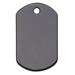 Black onyx 1pkg1, dog tag focal 42x25mm