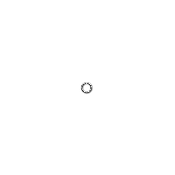 Jump ring, silver-plated brass, 3mm round, 1.7mm inside diameter, 22 gauge. Sold per pkg of 100. image number 0