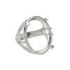 Ring, sterling silver, 25x18mm 4-prong oval setting, size 7. Sold individually. image number 0