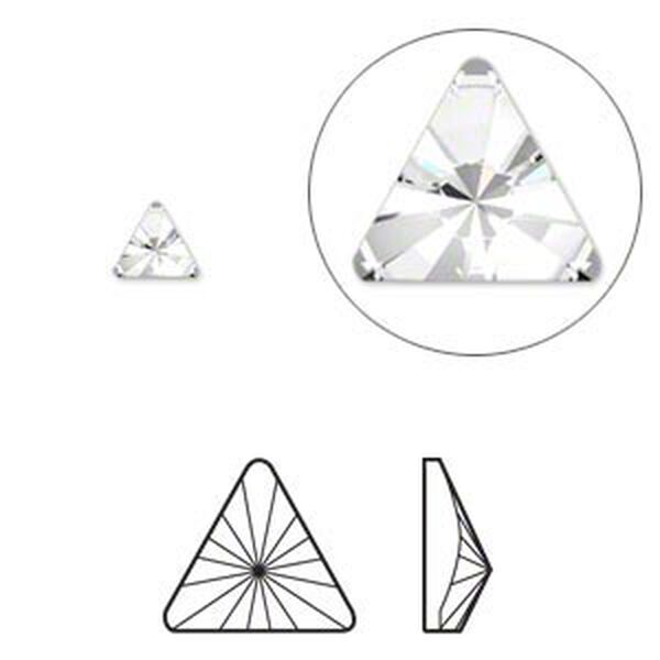 Flat back 48pk crystal foil back, Crystal Passions® hotfix rhinestone 5mm rivoli triangle 2716 image number 0