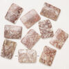 Pink marble 1pkg10, puffed rectangle bead, 39x25mm-40x29mm image number 1
