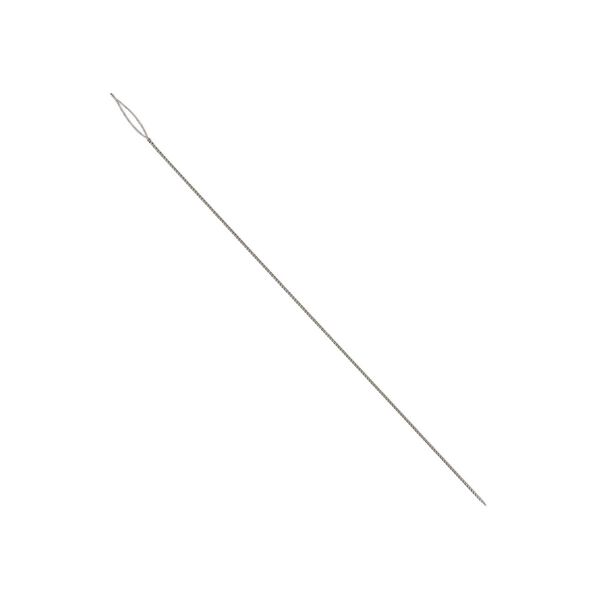 Needle, Beadalon®, stainless steel, pkg/4, 5 inches, extra heavy, 0.61mm, collapsible-eye twisted wire. image number 0