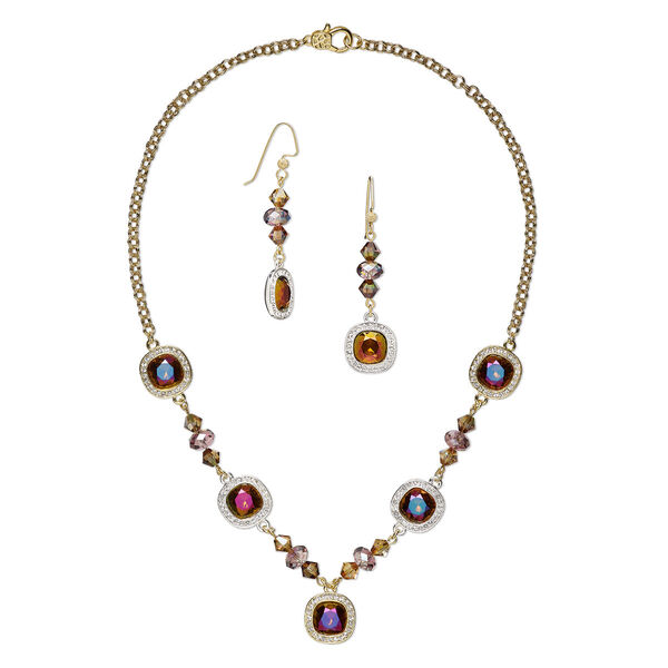 Necklace and earring set, One of a Kind Jewelry, 17-1/2 inches. Only one available. image number 0