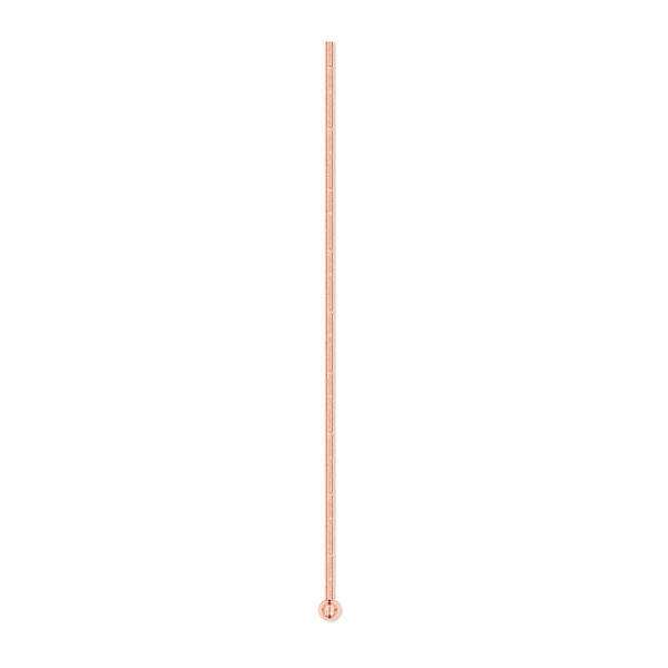 Head pin, copper, 1-1/2 inches with 1.5mm ball, 22 gauge. Sold per pkg of 100. image number 0
