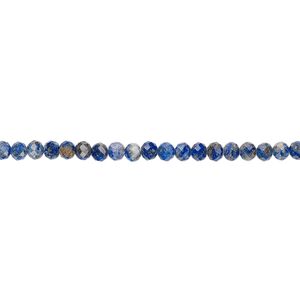 Lapis lazuli 1pkg1, hand-cut faceted rondelle bead natural 13 inch 3x2mm