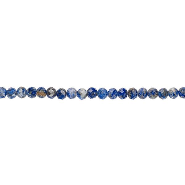 Lapis lazuli 1pkg1, hand-cut faceted rondelle bead natural 13 inch 3x2mm image number 0