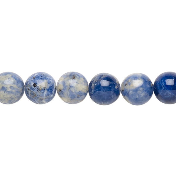 Bead, sodalite (natural), 8mm round, B grade, Mohs hardness 5 to 6. Sold per 15-1/2" to 16" strand. image number 0