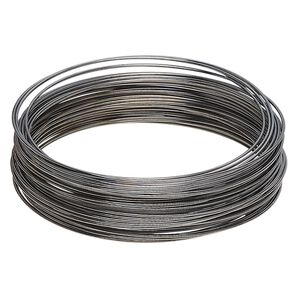 Memory wire, gunmetal-plated high carbon steel, 2-1/4 inch bracelet, 0.7mm thick. Sold per 1-ounce pkg, approximately 46 loops.