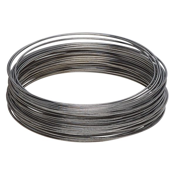Memory wire, gunmetal-plated high carbon steel, 2-1/4 inch bracelet, 0.7mm thick. Sold per 1-ounce pkg, approximately 46 loops. image number 0