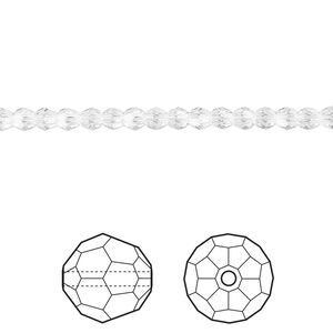 Bead 12pk crystal, Crystal Passions® 3mm round 5000
